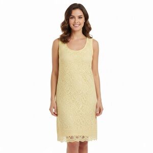 ❤️5 for $20❤️Sleeveless Lace Maxi Dress in Pale Yellow